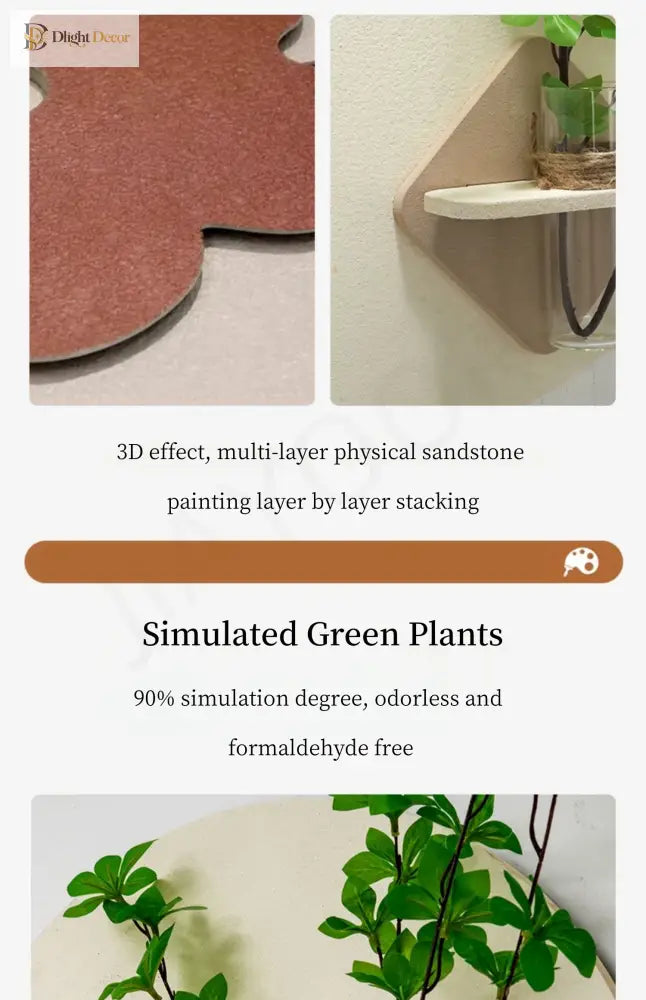 Dlight Decor Sandstone Vase Wall Lamp for Hallways Wall Art
