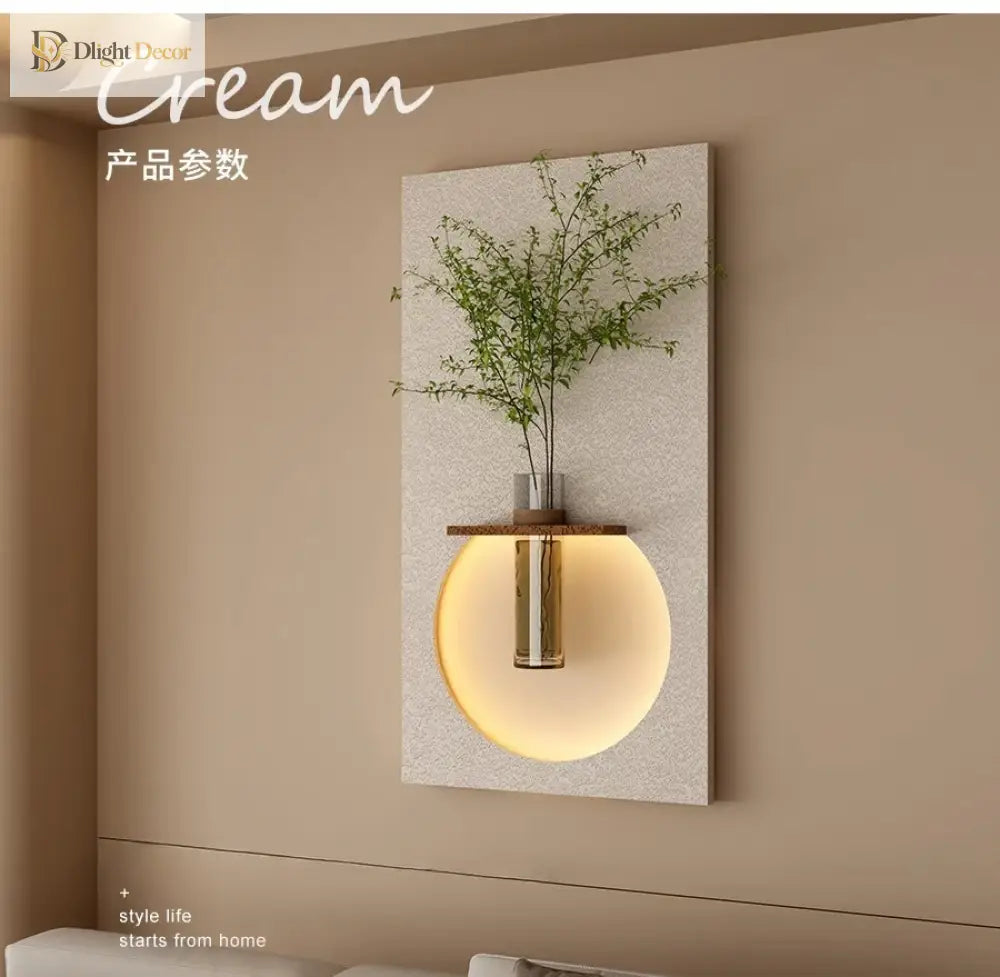 Dlight Decor Sandstone Vase Wall Lamp for Hallways Wall Art