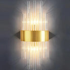 Sara: Crystal Rod Wall Sconce With Two Lights In Gold / K