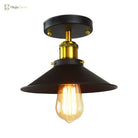 Sarah - Industrial Semi - Flush Mount Ceiling Light With Flared Shade