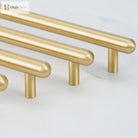 Satin Gold Brass Wardrobe Handles – Modern Drawer Knobs and Cabinet Bar Pulls (50mm-260mm) Handles