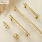 Satin Gold Furniture Handle – Solid Brass Cabinet Knobs and Drawer Pulls (50mm-358mm) Handles