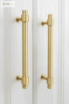 Satin Gold Furniture Handle – Solid Brass Cabinet Knobs and Drawer Pulls (50mm-358mm) Handles