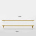 Satin Gold Furniture Handle – Solid Brass Cabinet Knobs and Drawer Pulls (50mm-358mm) 358mm length Handles