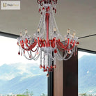 Scarlett’s Dazzling Red Crystal Chandelier