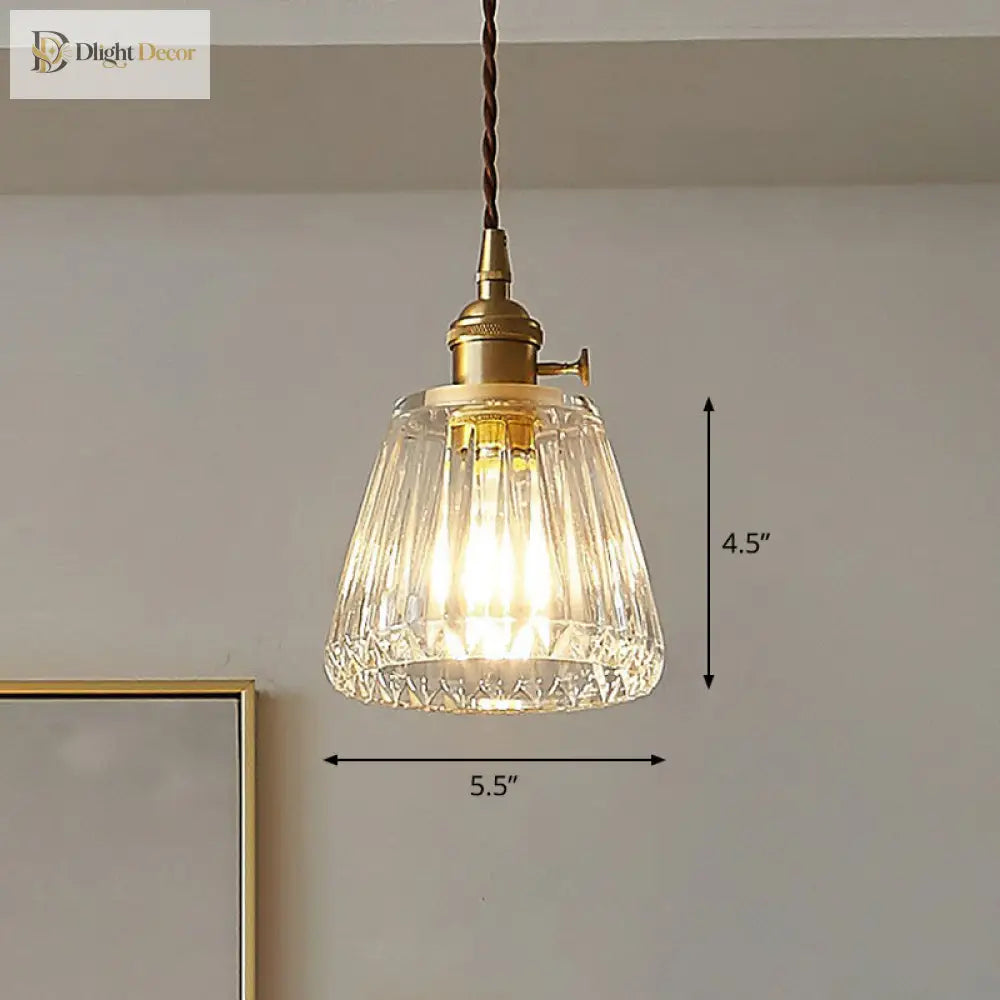 Serenity Industrial Pendant: Modern Tapered Glass For Warm Ambiance