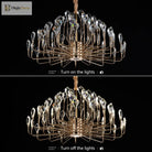 Serena Gold Crystal LED Chandelier – Modern Pendant Light for Dining & Living Room chandelier