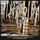 Serena Gold Crystal LED Chandelier – Modern Pendant Light for Dining & Living Room chandelier