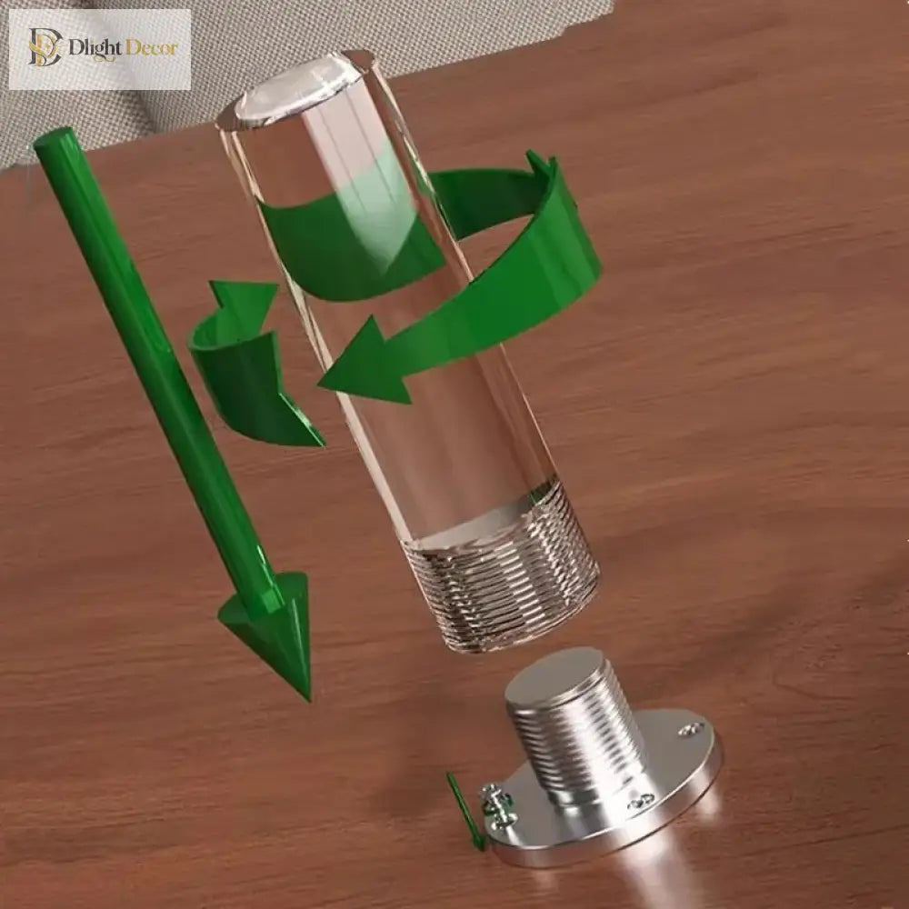 Adjustable furniture leg with chrome stem and threaded base with side mounting plate