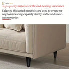Black metal sofa legs, square tapered with top mounting holes, under upholstered frame