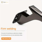 Welded chrome metal furniture leg bracket with screw holes