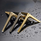 Set of 4 metal furniture replacement legs with gold and dark finishes