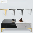 Set of 4 metal table legs in gold, silver, and black finishes