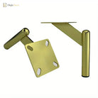 Gold stainless steel furniture leg set with mounting plates and bases