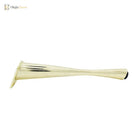 Zinc alloy furniture leg in gold finish with slanted stem and base