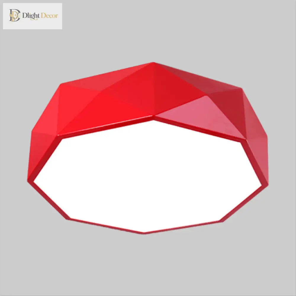 Brighten Your Space With Playful Colors: Acrylic Polygon Led Light Ceiling