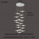 LED Bird Pendant Chandelier – configuration option 13