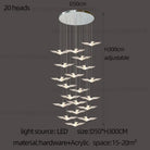 LED Bird Pendant Chandelier – configuration option 14