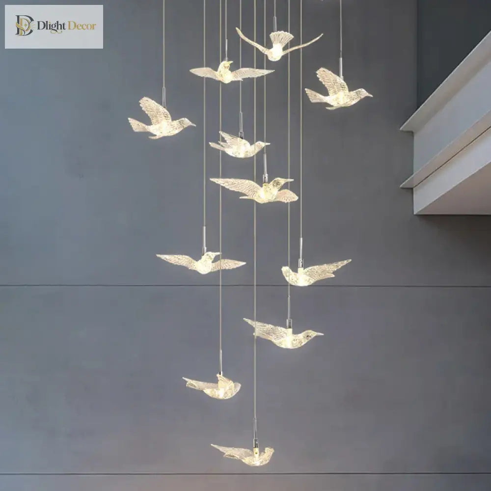 LED Bird Pendant Chandelier – product view 2