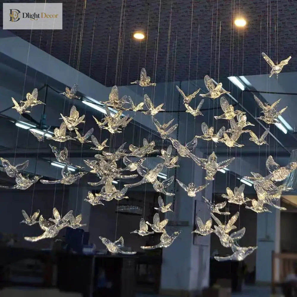LED Bird Pendant Chandelier – product view 5
