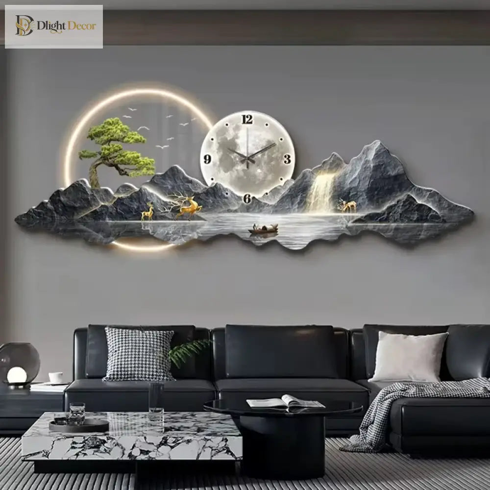 Dlight Decor Silent LED Wall Clock in Nordic Style wall Art