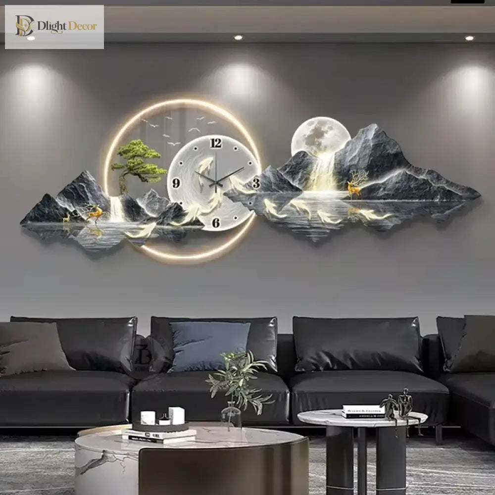 Dlight Decor Silent LED Wall Clock in Nordic Style wall Art