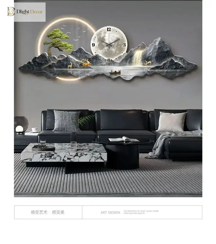 Dlight Decor Silent LED Wall Clock in Nordic Style wall Art