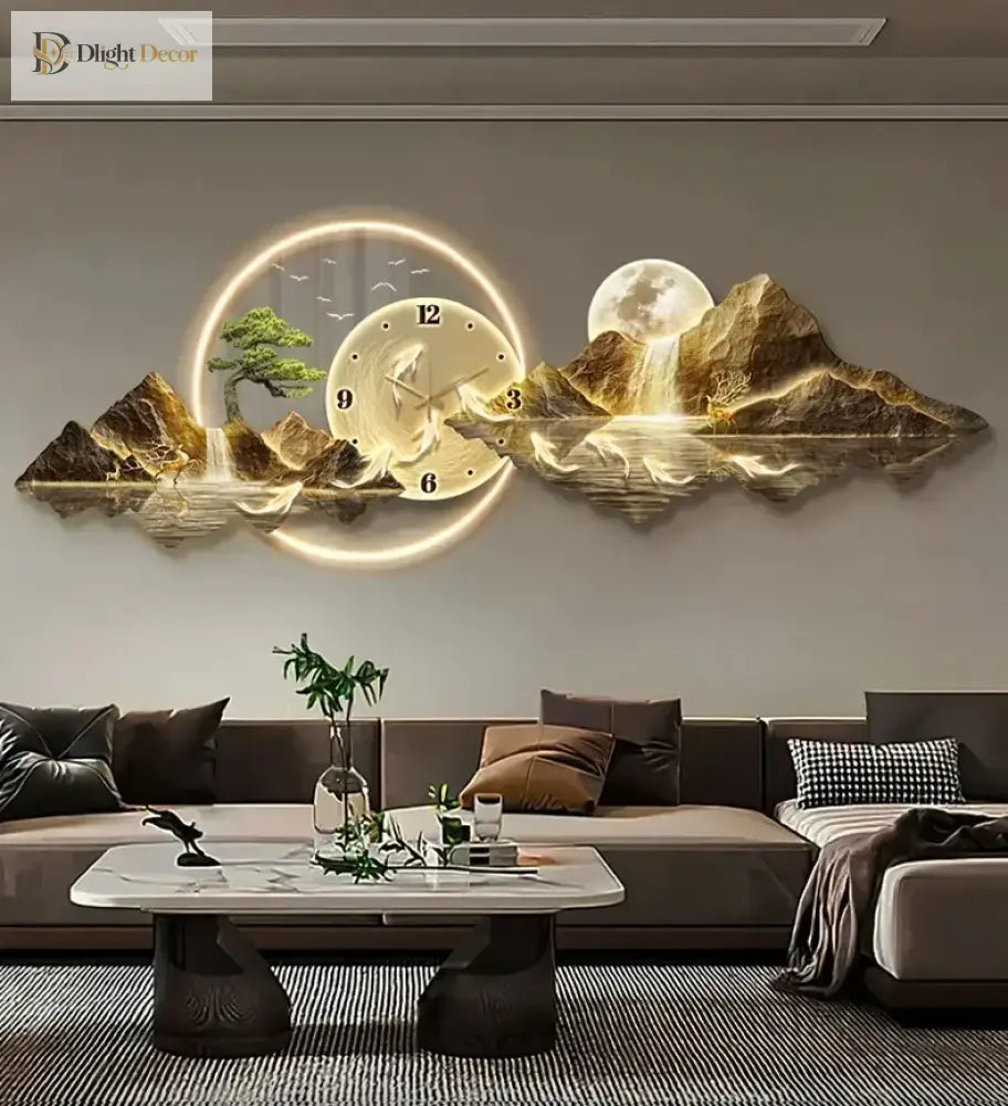 Dlight Decor Silent LED Wall Clock in Nordic Style wall Art