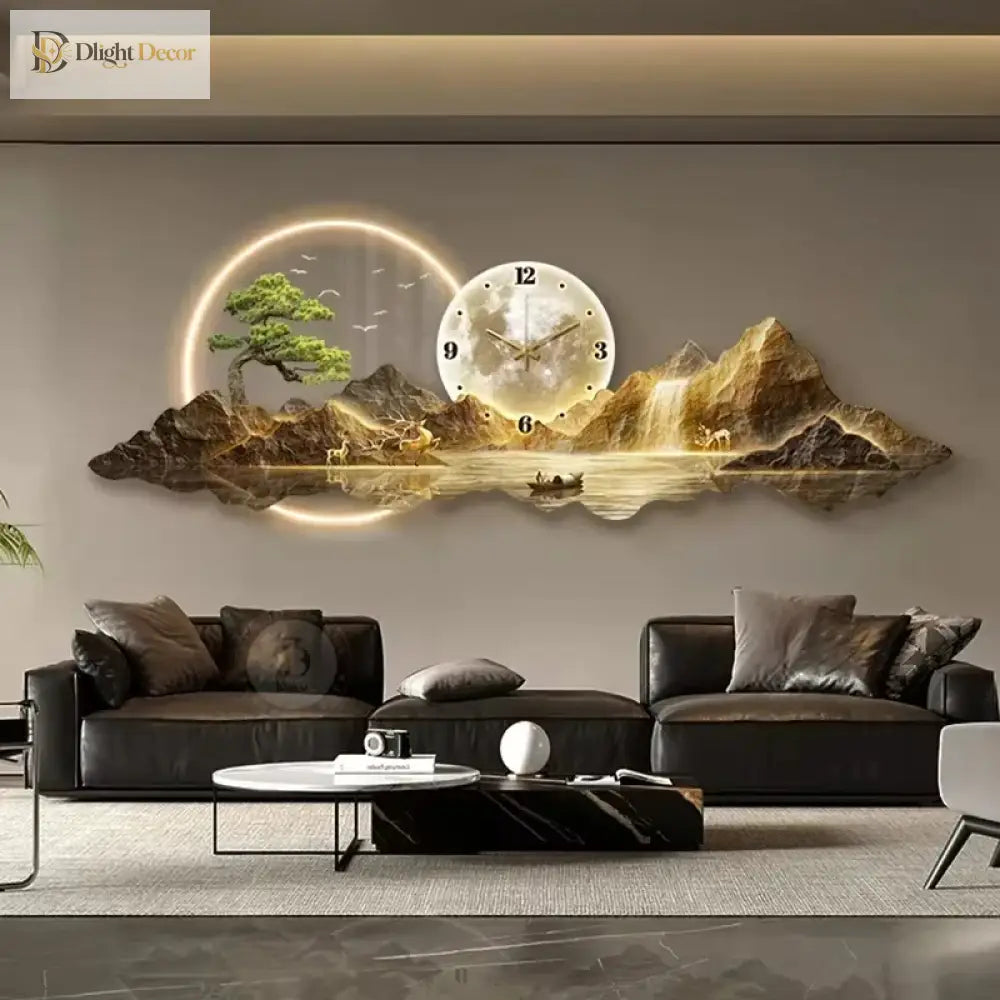 Dlight Decor Silent LED Wall Clock in Nordic Style wall Art