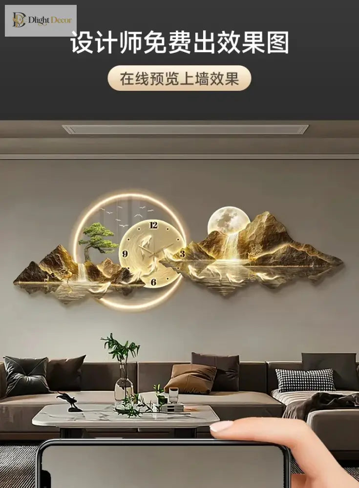 Dlight Decor Silent LED Wall Clock in Nordic Style wall Art