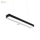 Sleek Black Contemporary Led Ceiling Light - Available In 3 Widths Pendant Lights