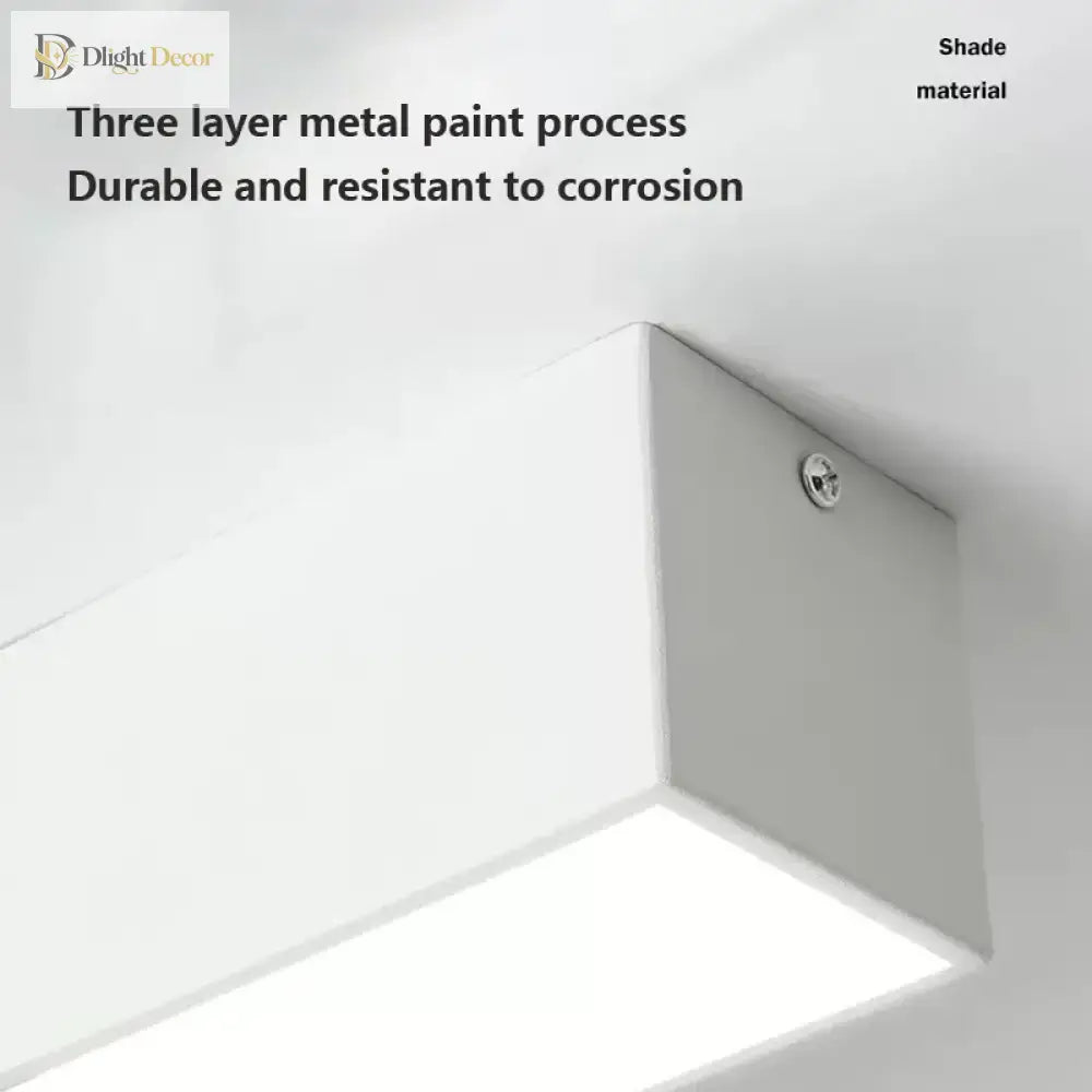Sleek Led Rectangular Ceiling Lamp - Ideal For Study Dining Room Bedroom Corridor And Balcony