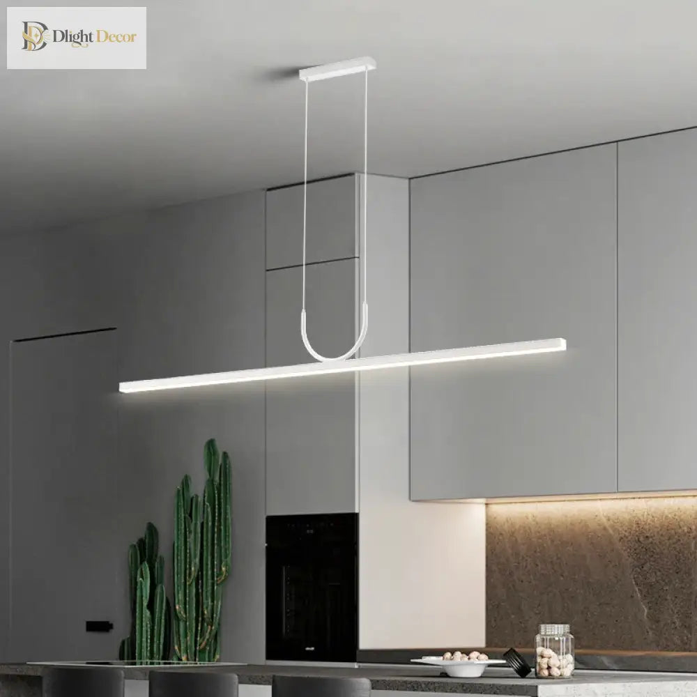 Sleek Led Ceiling Chandelier - Contemporary Lighting For Dining Tables Kitchen Islands And More