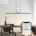 Sleek Led Ceiling Chandelier - Contemporary Lighting For Dining Tables Kitchen Islands And More