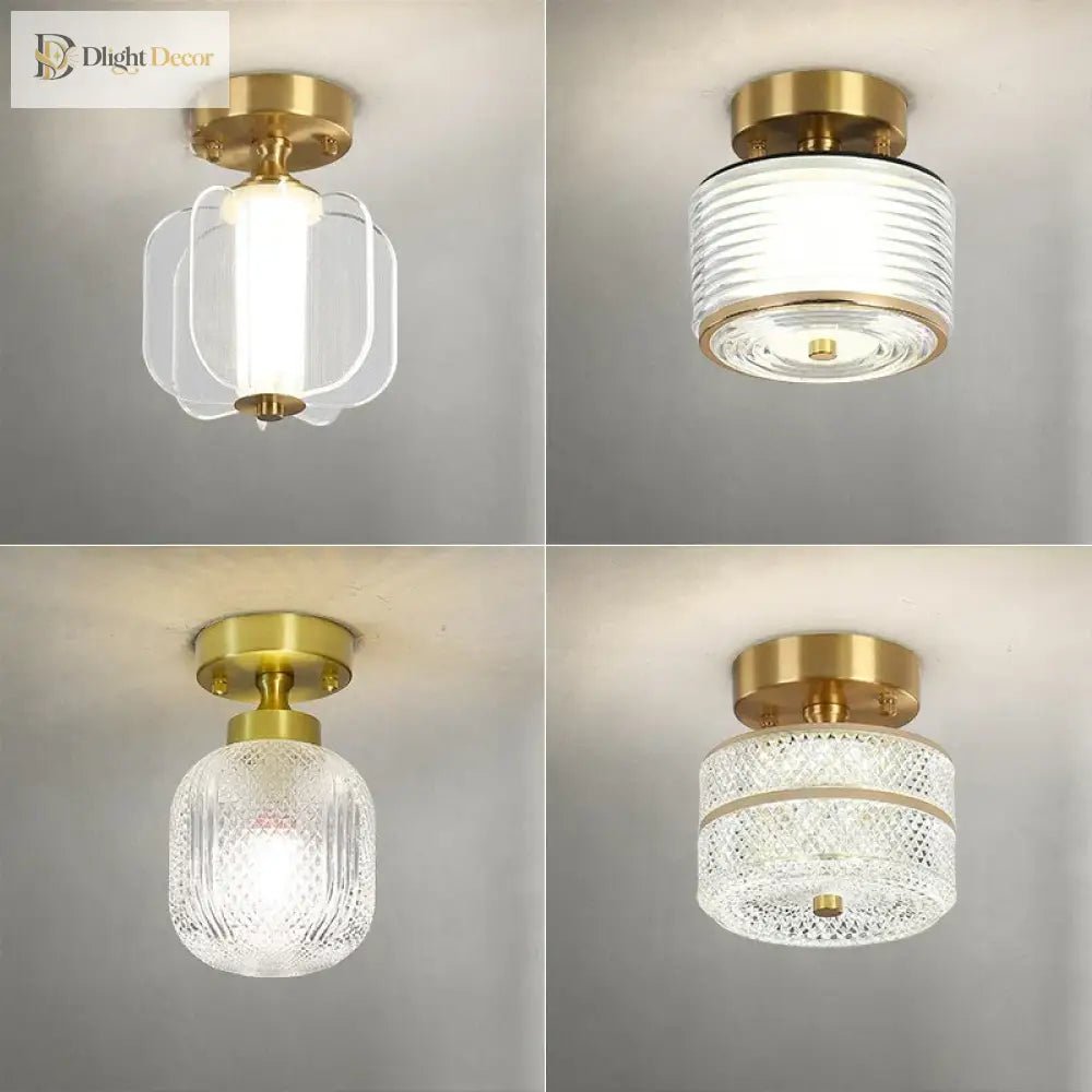 Sleek Modern Led Copper Ceiling Light - Stylish Home Decor Lighting For Living Spaces Corridors
