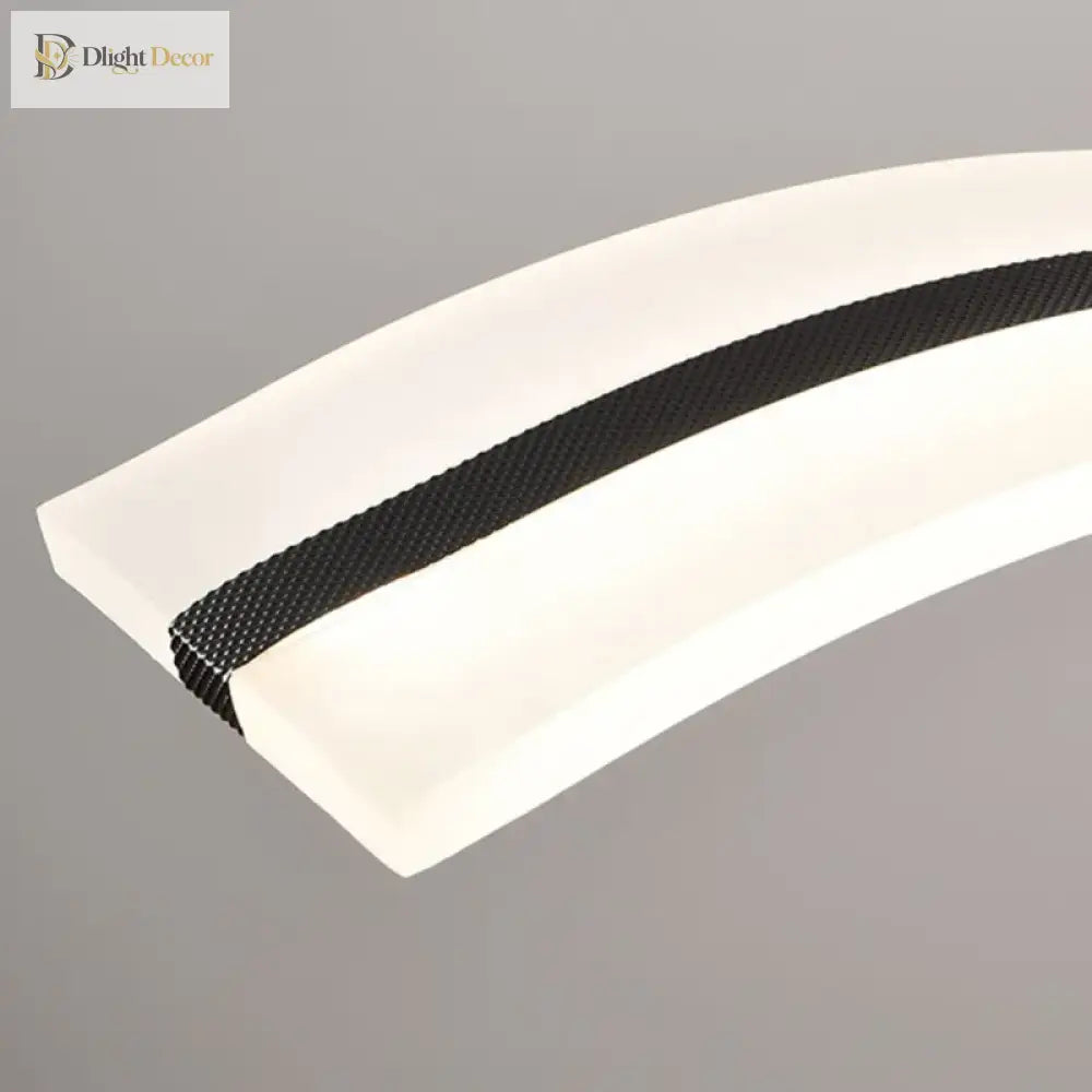 Sleek Led Wave Pendant Light - Minimalist Elegance For Dining Rooms And Creative Restaurant Decor
