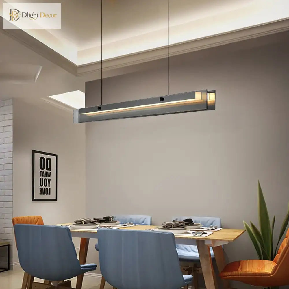 Sleek Led Pendant Lamp - Minimalist Elegance For Dining Kitchen Bar And Office Decor Lights