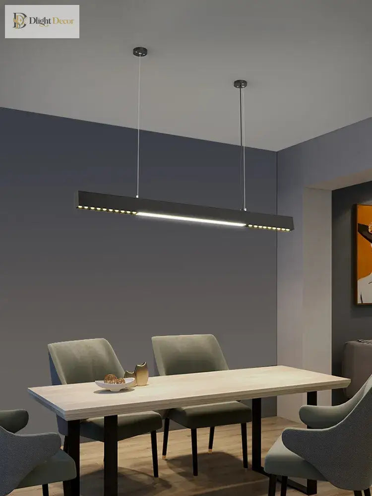 Sleek One - Word Chandelier - Minimalist Lighting For Dining Rooms Kitchens And Offices Pendant