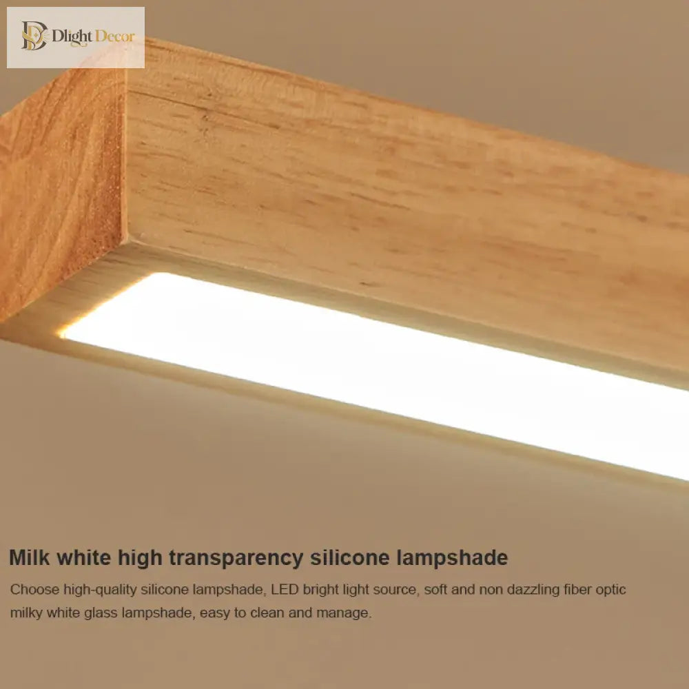 Sleek Wooden Dining Room Chandelier - Modern Minimalist Lighting For Tables Bars And More Pendant