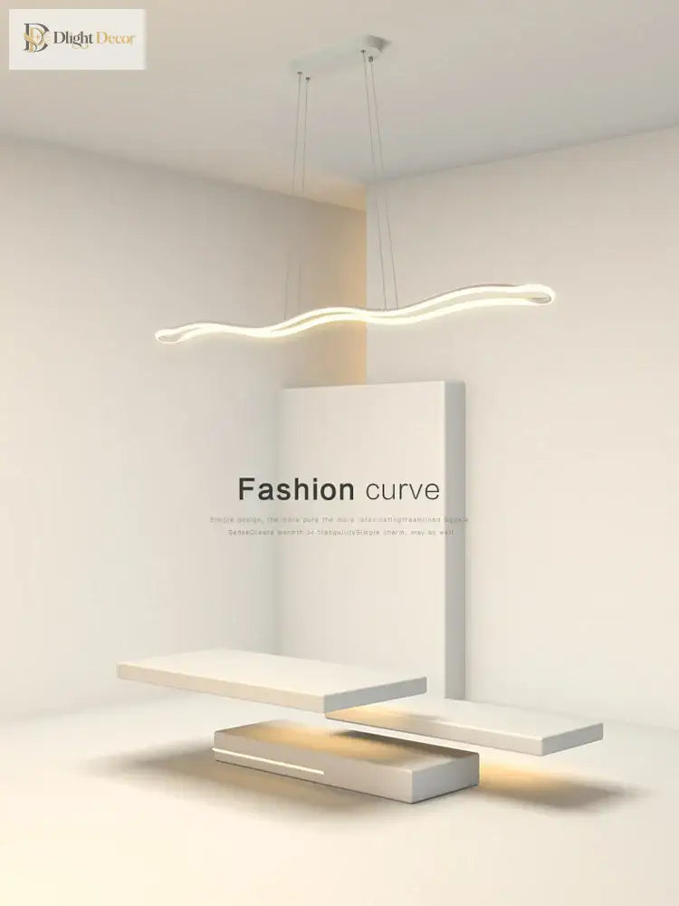 Sleek Modern Restaurant Chandelier - Nordic Wave Design For Dining Rooms Bars And Offices Pendant