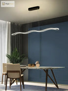 Sleek Modern Restaurant Chandelier - Nordic Wave Design For Dining Rooms Bars And Offices Pendant