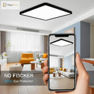 Smart Led Ceiling Lamp - 20 - Inch Ultra - Thin Lighting Fixture For Living Room Bedroom And