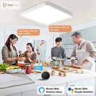 Smart Led Ceiling Lamp - 20 - Inch Ultra - Thin Lighting Fixture For Living Room Bedroom And