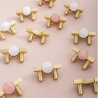 Solid Brass Acrylic Cabinet Handles and Knobs – Elegant Pulls for Drawers Dressers and Bathroom Furniture Knobs