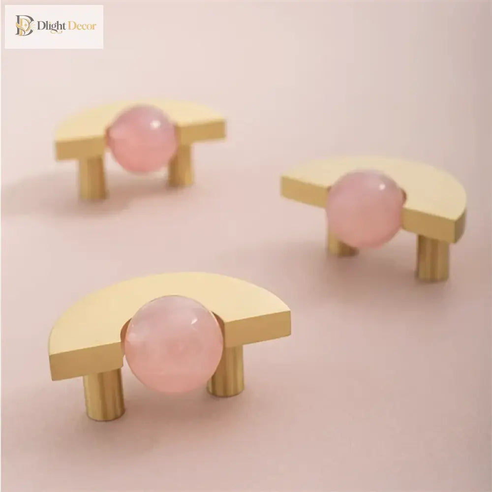 Solid Brass Acrylic Cabinet Handles and Knobs – Elegant Pulls for Drawers Dressers and Bathroom Furniture Knobs