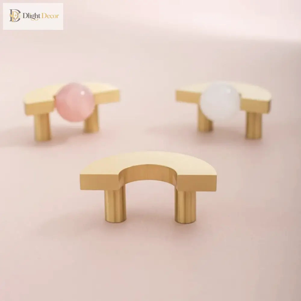 Solid Brass Acrylic Cabinet Handles and Knobs – Elegant Pulls for Drawers Dressers and Bathroom Furniture Knobs