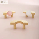 Solid Brass Acrylic Cabinet Handles and Knobs – Elegant Pulls for Drawers Dressers and Bathroom Furniture Knobs