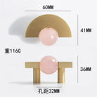 Solid Brass Acrylic Cabinet Handles and Knobs – Elegant Pulls for Drawers Dressers and Bathroom Furniture Pink crystal