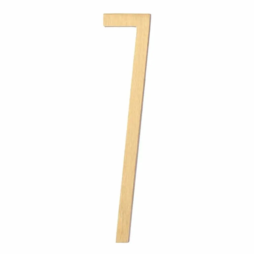 Solid Brass Alphabet Letters and Numbers – Adhesive DIY Door Decor for Home Hotel and Baby Names 7 / 100mm height Brass