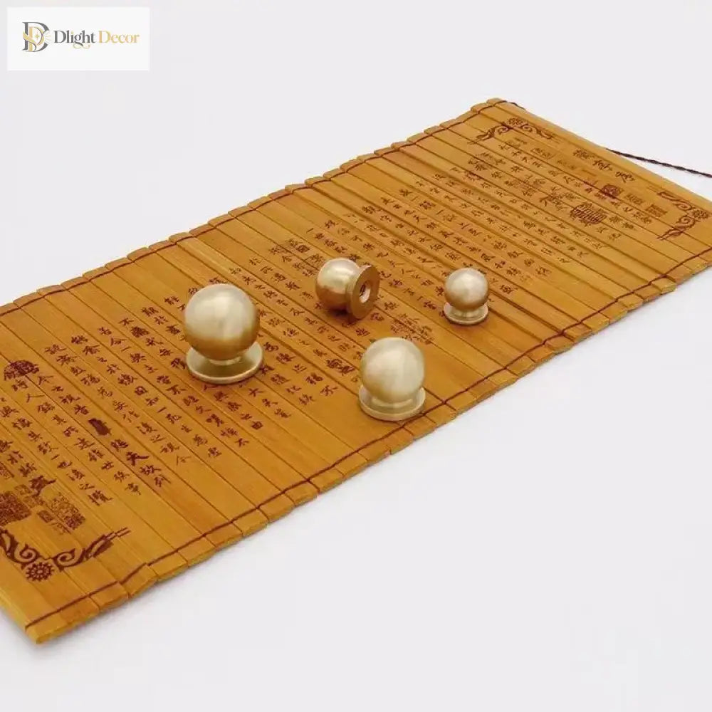 Solid Brass Ball Cabinet Knobs - Vintage Single-Hole Wardrobe and Drawer Handles Knobs
